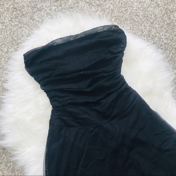 B. Darlin | Black Tulle Strapless Dress - Picture 4 of 9